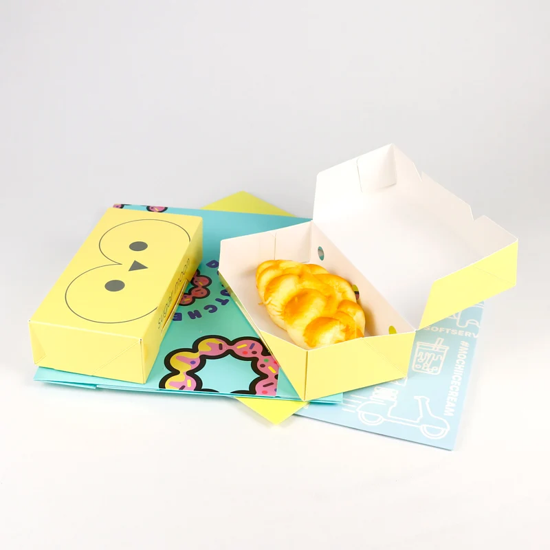 Custom Bakery Boxes Croissant Packaging Box Croissant Bread Box Cookie Packing Food Grade Cardboard