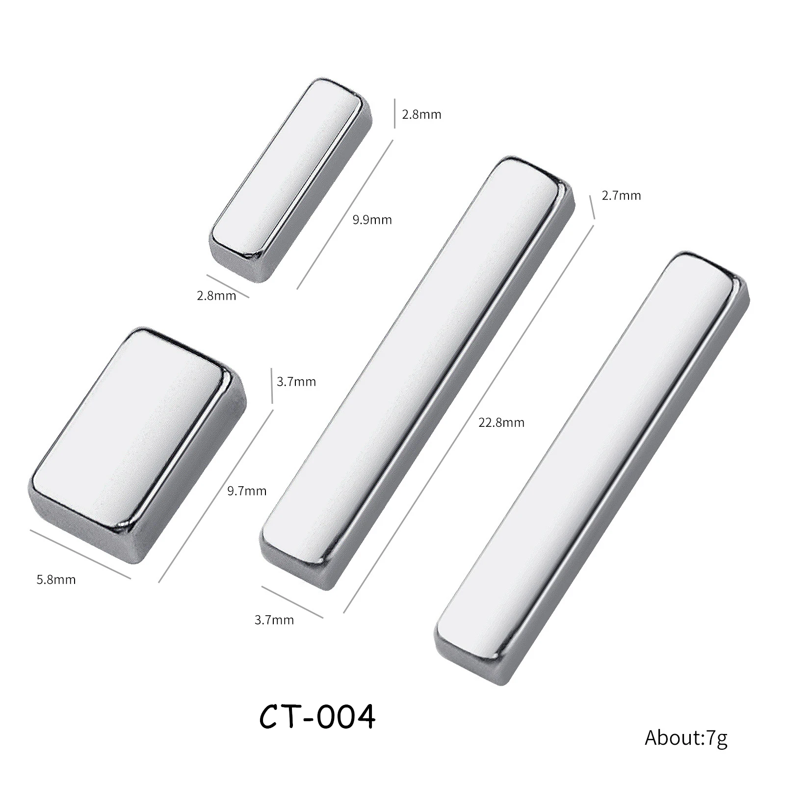 4 Pieces Cat Eye Magnet for Nails Double-Head Nail Magnetic Stick Multi-Function Magnet Tool Set for Cat Eye Gel Polish Nail Art