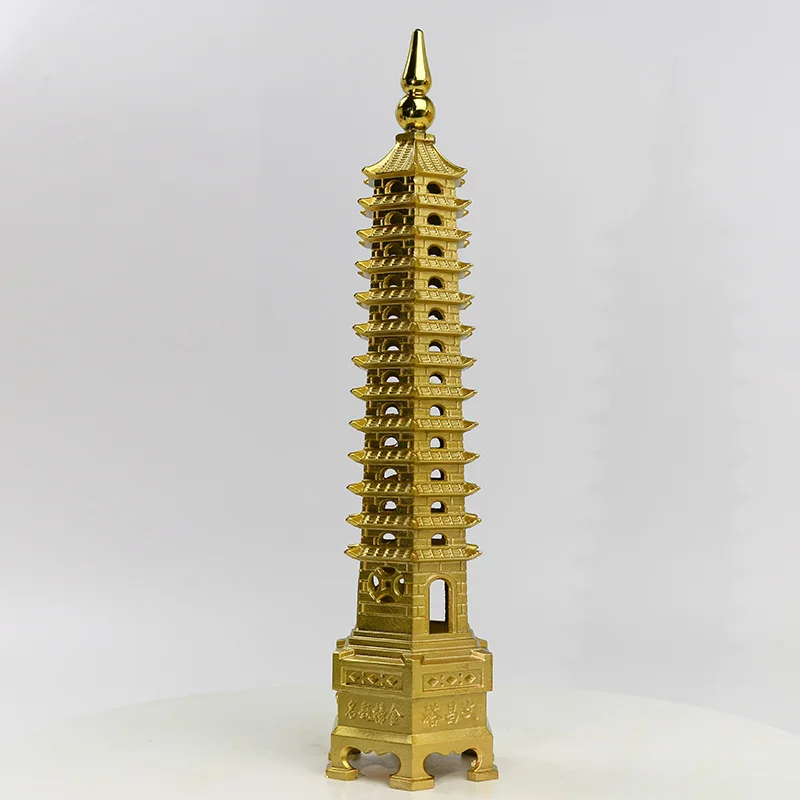 Factory Feng Shui Education Tower Wen Chang Tower Brass Handmade 9 Levels Wen Chang Pagoda For Education and Business