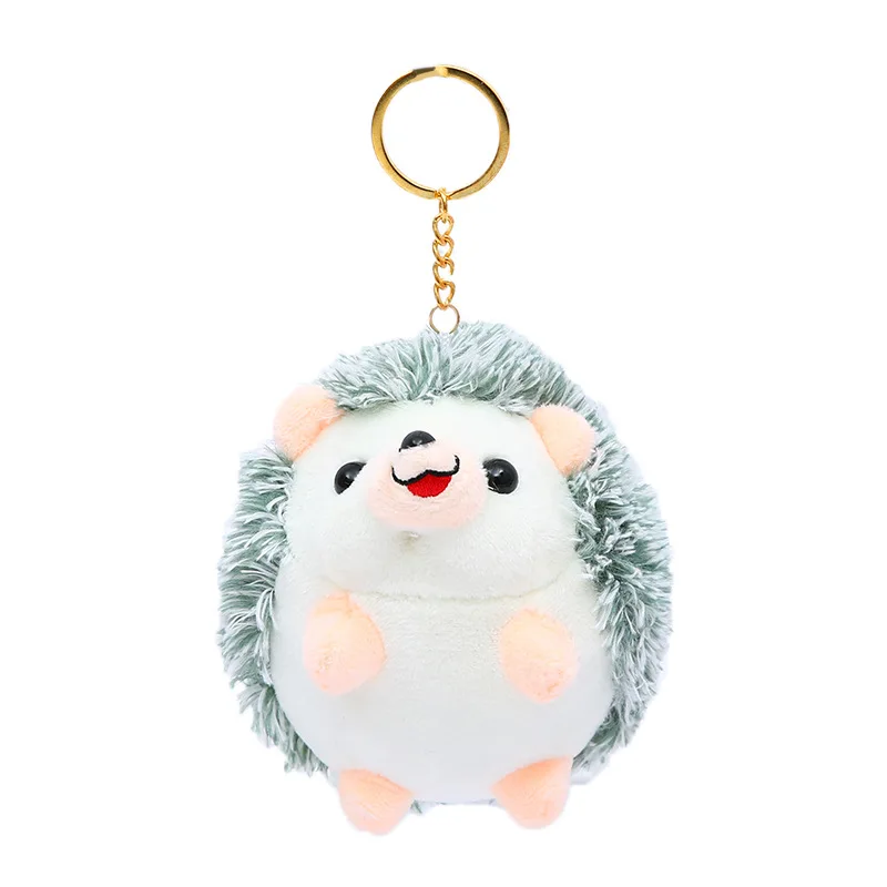 Factory Wholesale Fluffy Hair Hedgehog Plush School Bag Pendant Tiny Hedgehog Stuffed Animal For Children