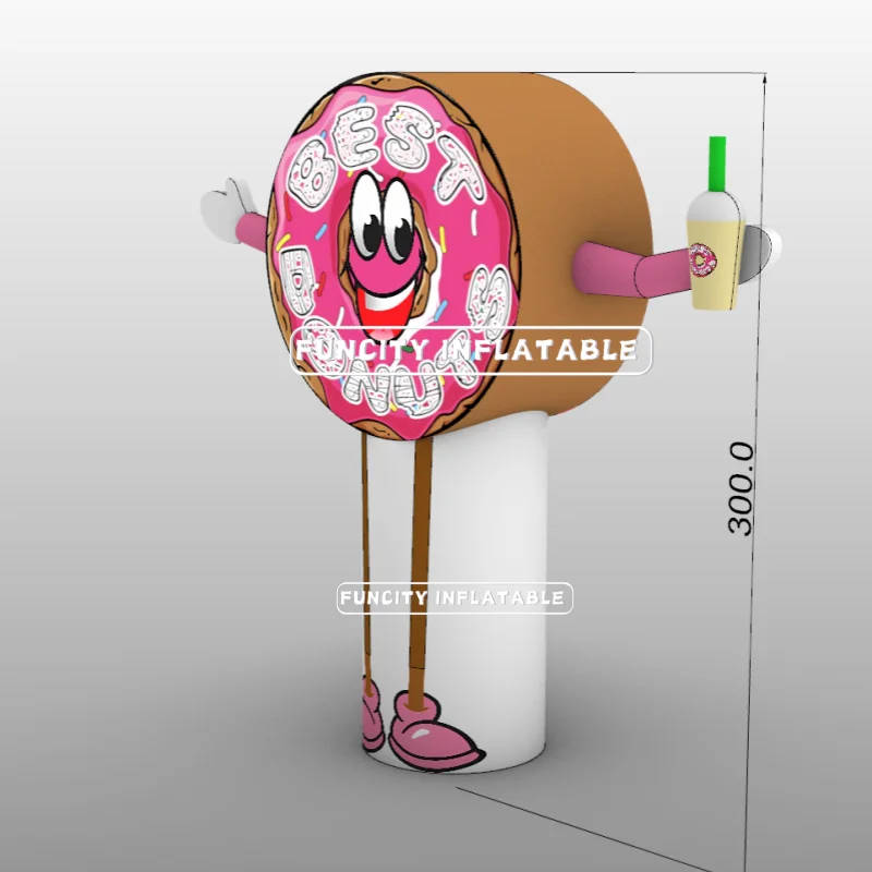 3m High Air Dancer Waving Hand with LED Light Air Tube Man Inflatable Inflatable Tube Man Inflatable Donut for Advertising