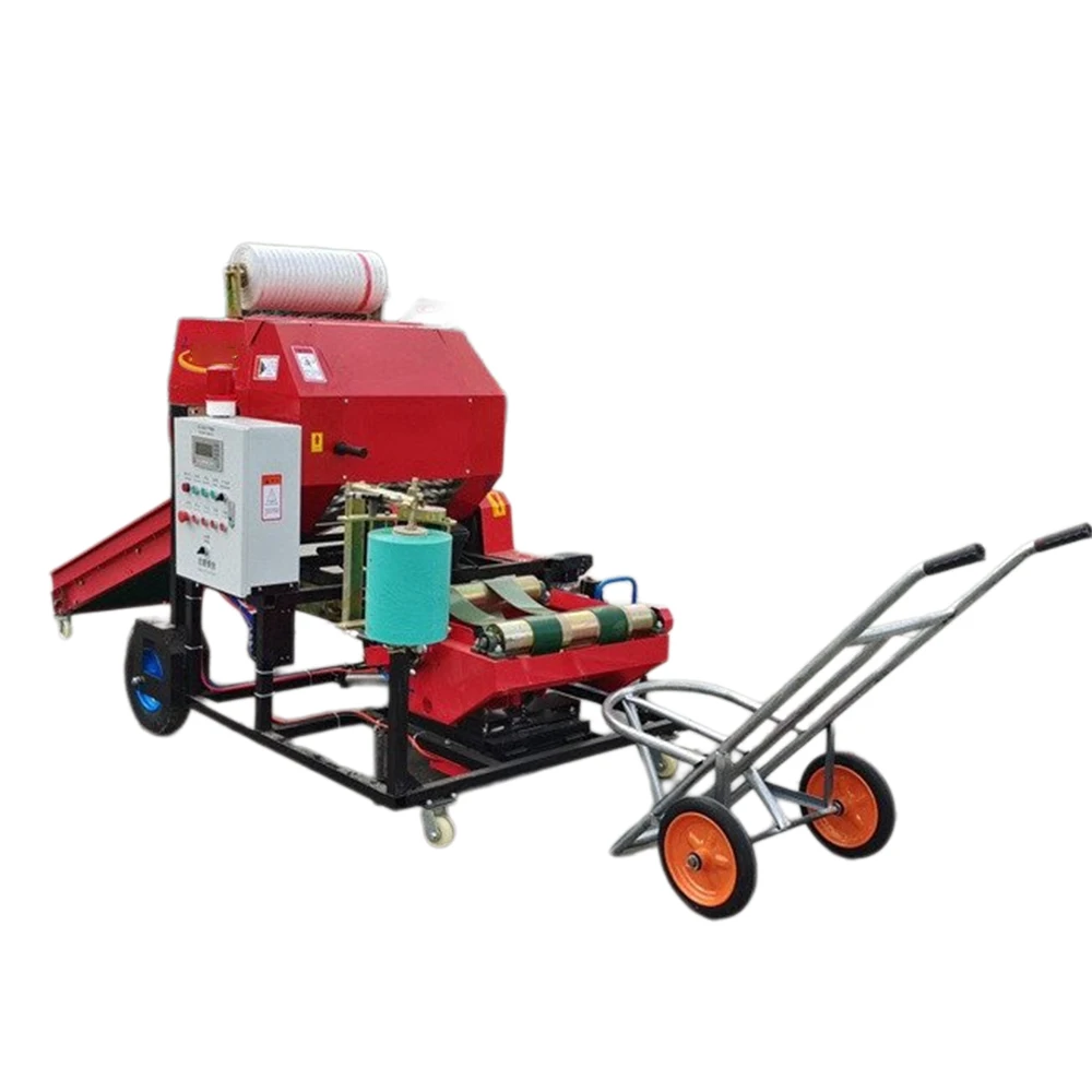 Baling and Wrapping Machine Agricultural Corn Straw Baler Easy to Operate Is Also Called