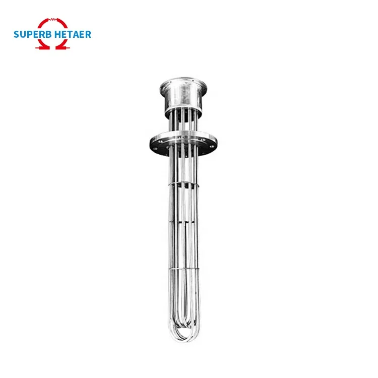 500-10000W Titanium Alloy Immersion Tubular Heater with Flange