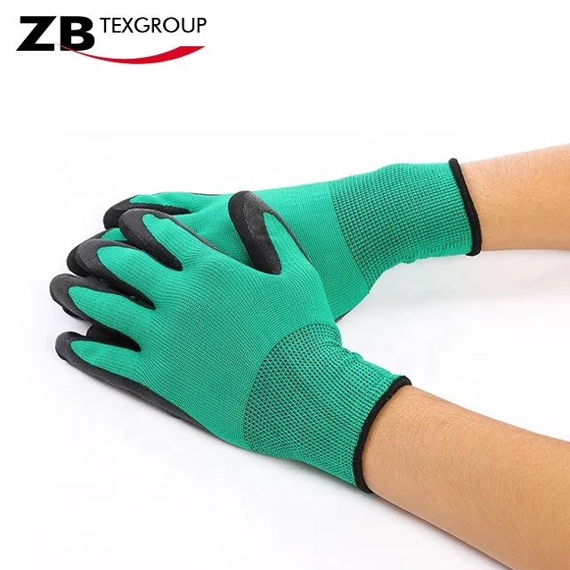 Crinkle Latex Coated Work Gloves with Good Grip For Construction, Gardening and Mechanic Use