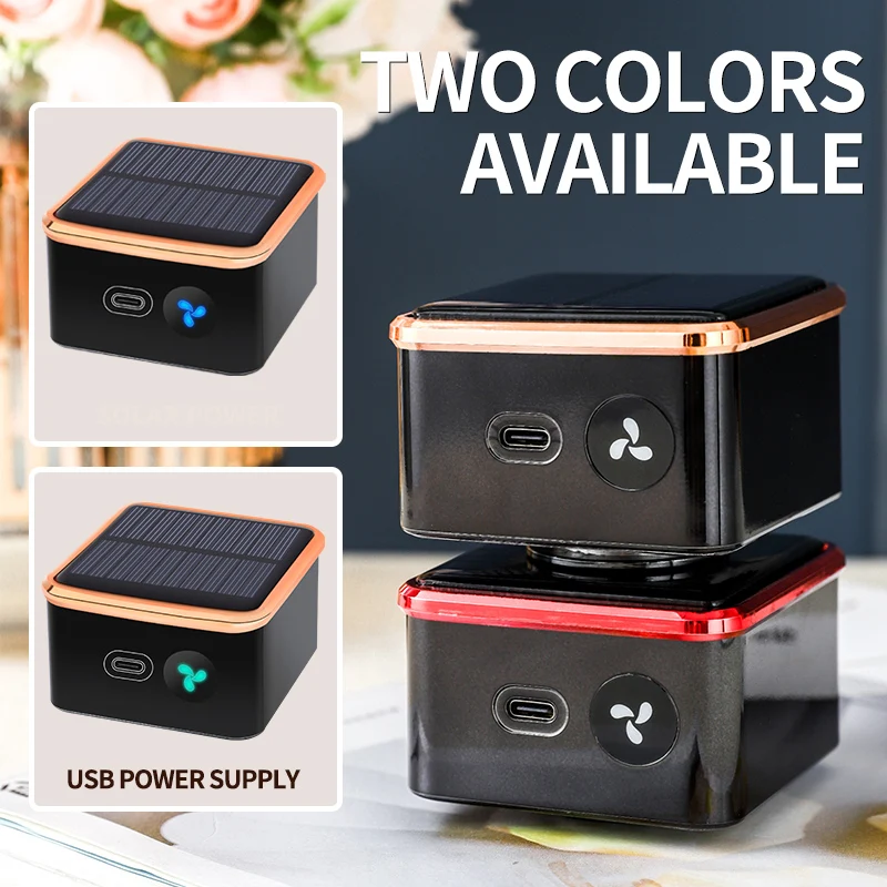 Solar Energy Car Air Purifier with Odor & Smoke Removal Deodorization Features