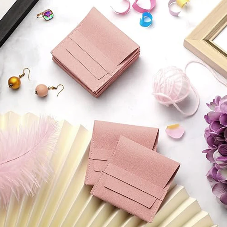 Custom luxury Microfiber Jewelry Pouch with Band,  jewelry packaging bag for Bracelet Necklace jewelry Packaging display