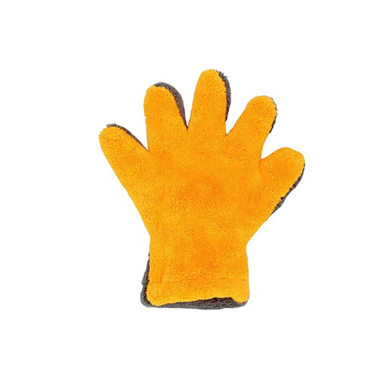 SPONDUCT Custom Logo Microfiber Car Wash Glove Car Cleaning Sponge,Microfiber Glove For Car Wash And Cleaning