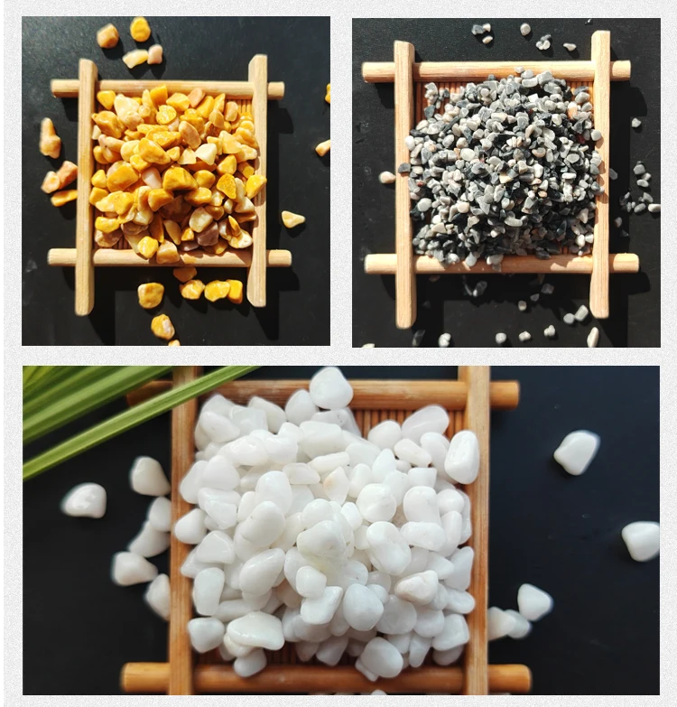 Natural River Stone Pebble Polished White Cobblestone Round Shape for Park Application