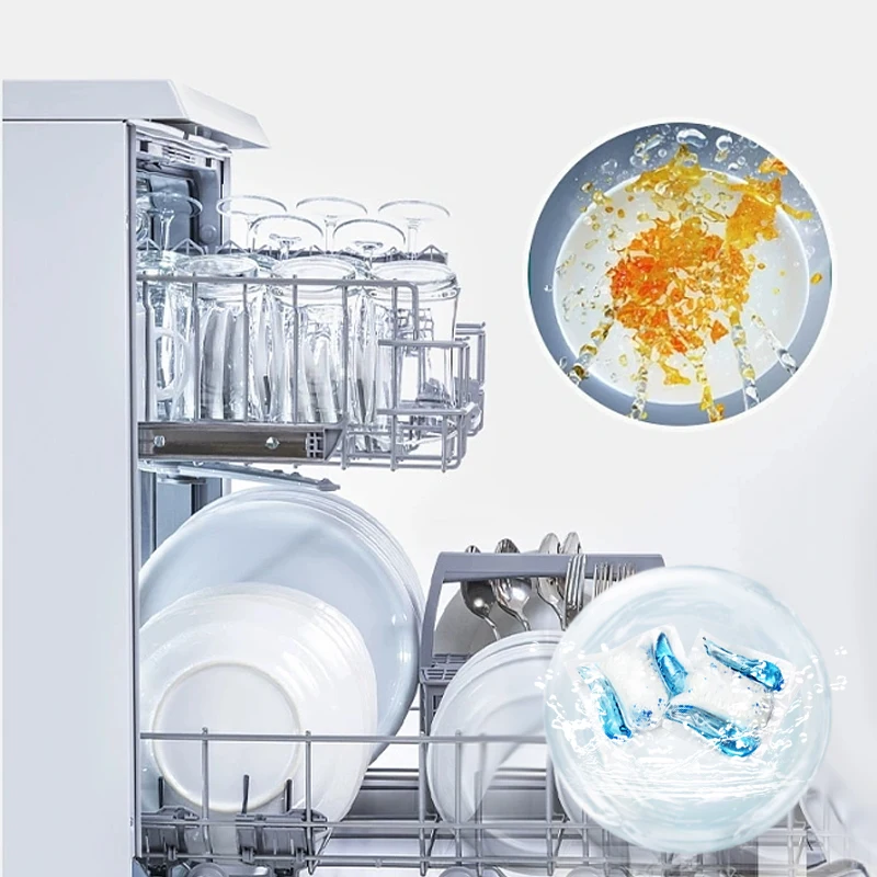 eco friendly packaging White dishwashing liquid pods household chemicals