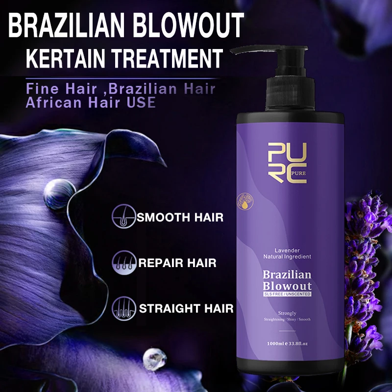 Factory Lavender Permanent Hair Straightening Cream Organic Pure Hair Keratin Treatment Brazilian Blowout