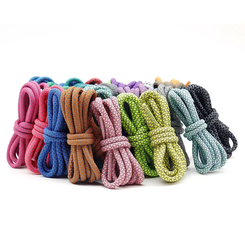 Fashion Customized Laces Ends Black Polyester 3m Reflective Rope Shoelaces For Yeezy 350