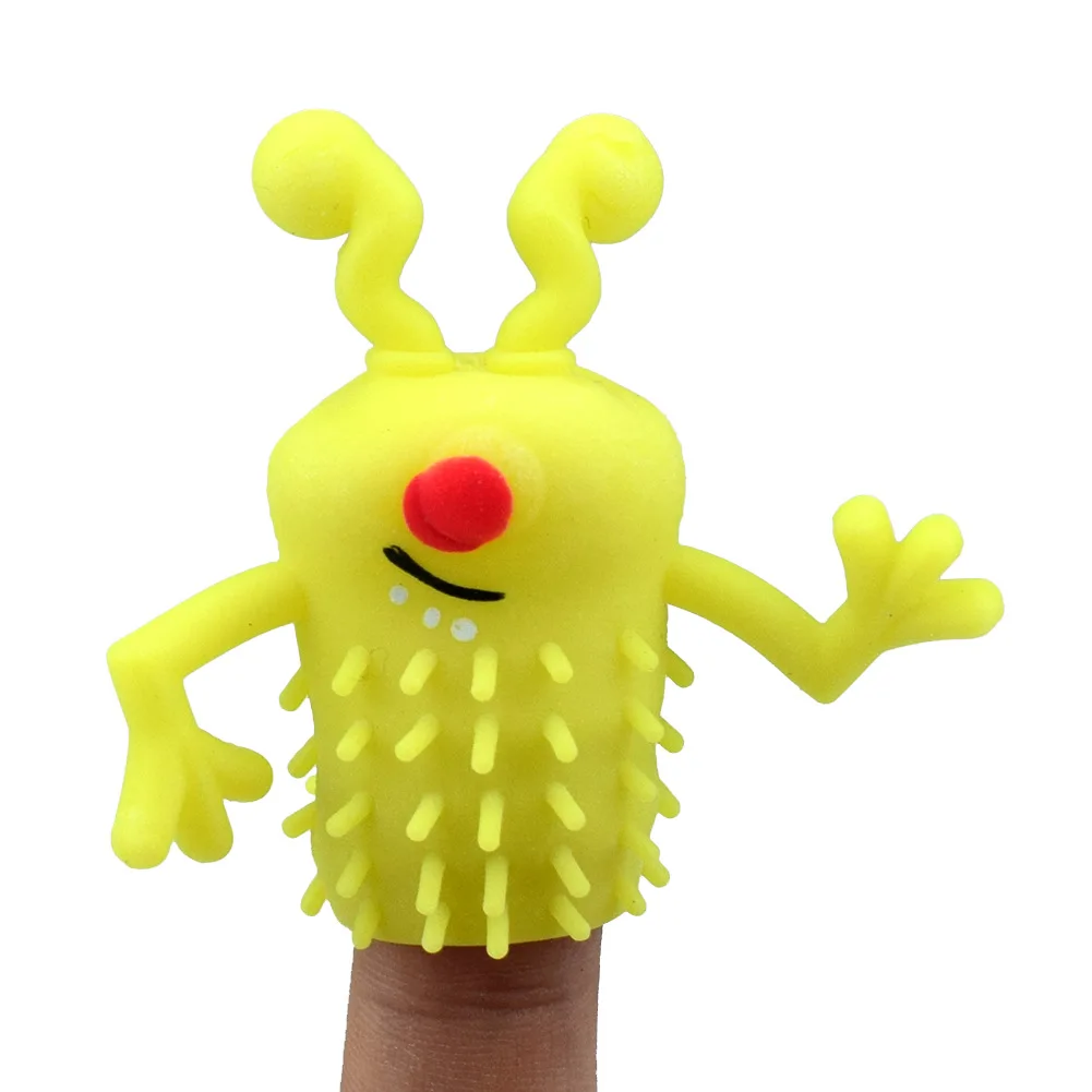 Monster Mini Soft TPR Toys Colorful Silicone Plastic Finger Puppet Set For Kids