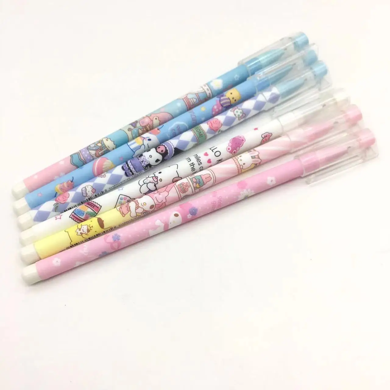 Hello kt stationery cartoon pens erasable pen blue black gel pen
