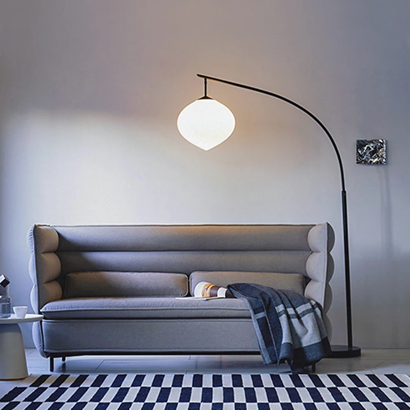 Nordic Modern Minimalist Light Luxury French Villa Living Room Bedroom Study Glass Lily Of The Valley Fishing Floor Lamp