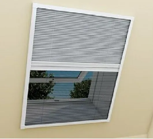 Diy blackout and dual screen skylight pleated screen roof window plisse insect screen windows