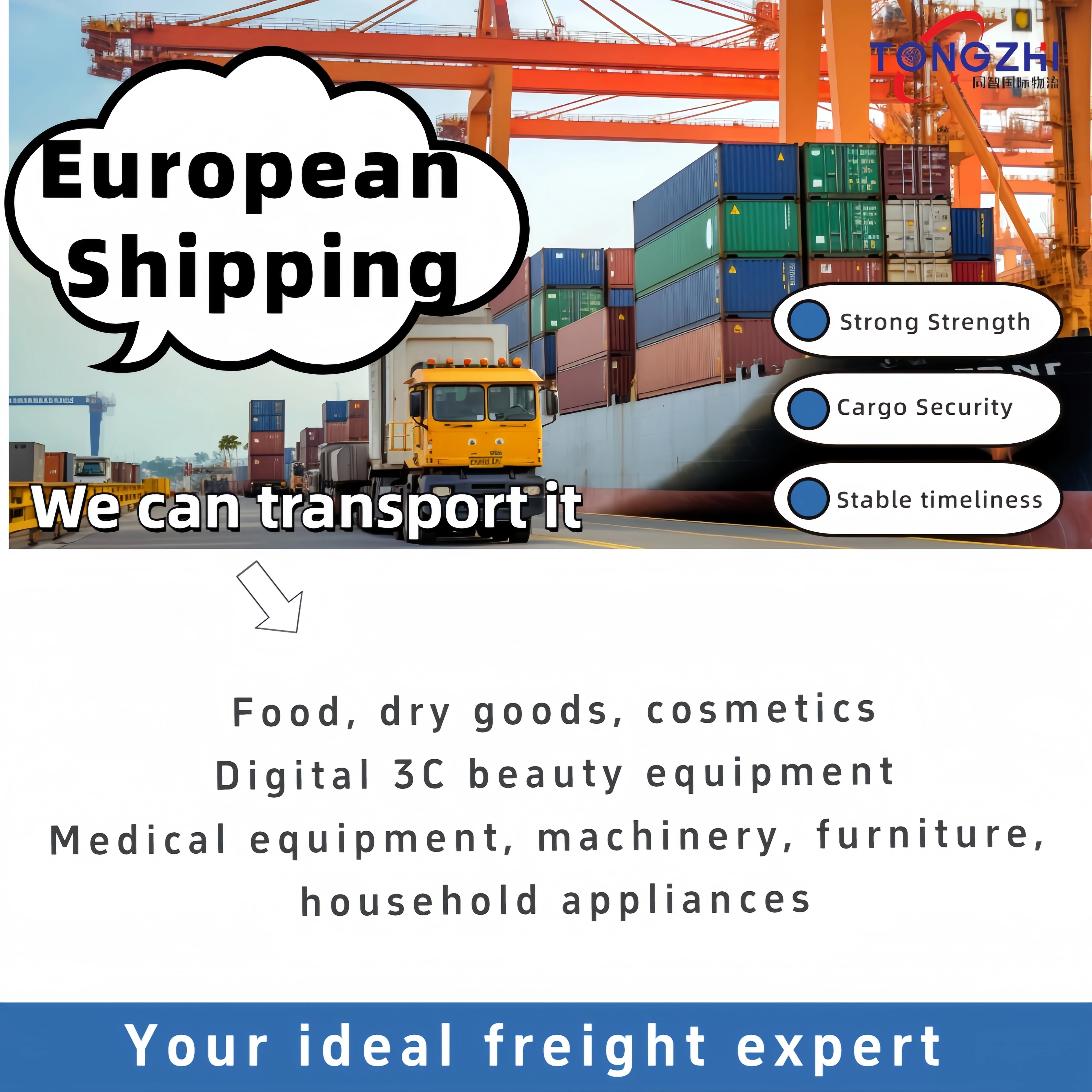 Artware and Oversize cargo Truck +Express shipping door to door freight forwarder logistics service China to Europe UK