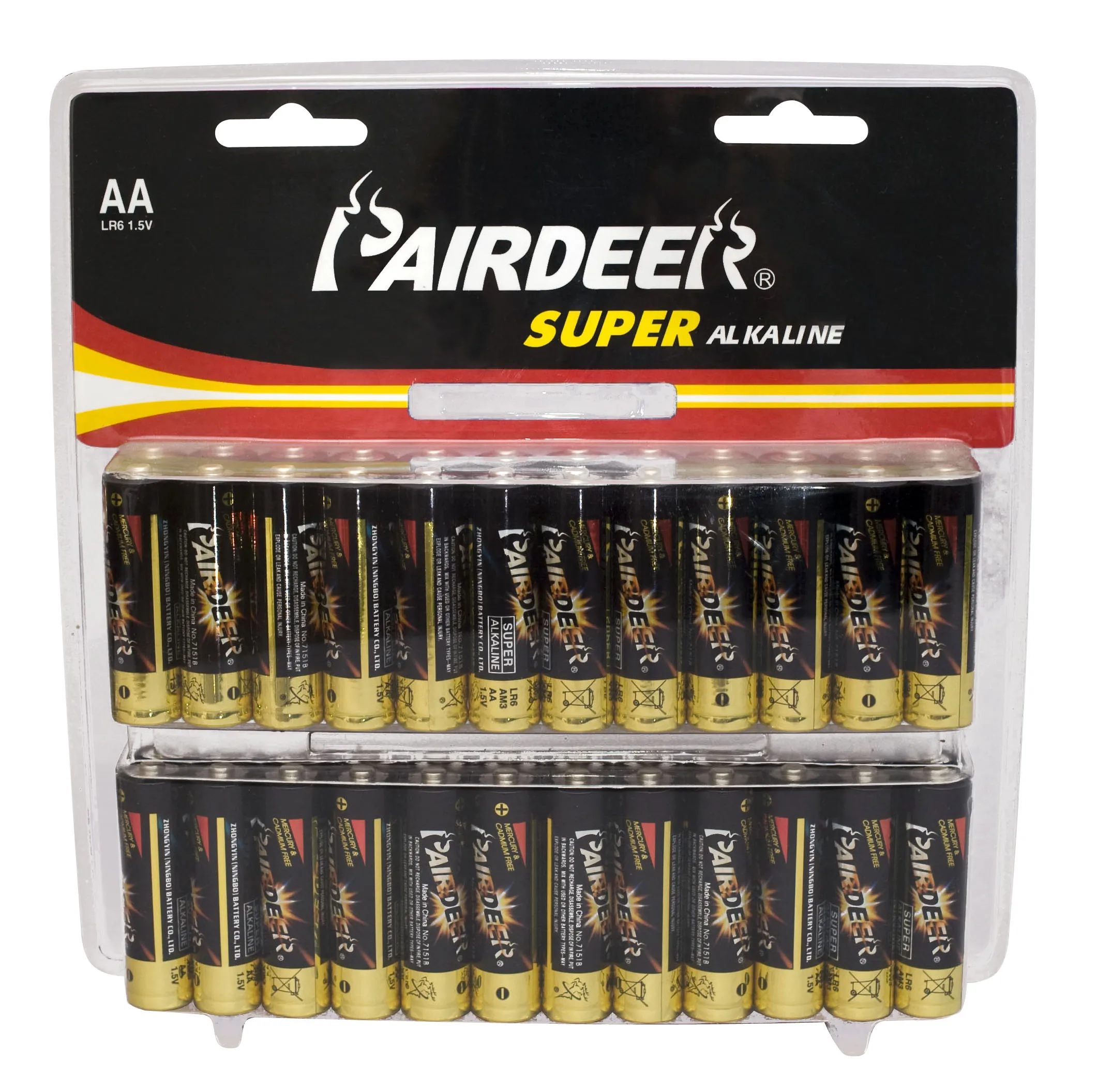 
Pairdeer OEM All-season performance 1.5V LR6 AA Super alkaline battery aa 