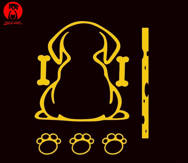 Car Styling Vinyl Waterproof Animal Cartoon Funny Dog Moving Tail Stickers Car Rear Window Wiper Decal Auto Accessories