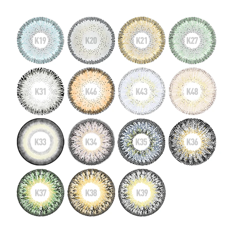 Modern design dark Sepia color contact lens monthly colored lenses