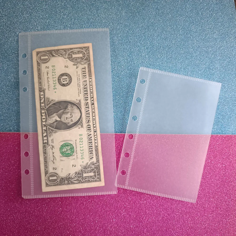 Personalized Title Zipless Side Open Plastic Money Folder Organizer Cash Pouches Clear A6 Customised Frosted Budgeting Envelopes