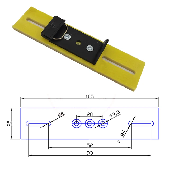 Universal Din Rail Kit,Din Rail Plates With Slots for Adjustable 35mm Rail Fixed Installation C45 Bracket