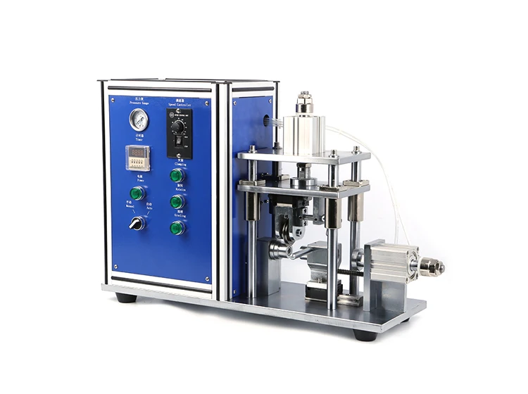 Adjustable width semi-auto grooving machine for battery