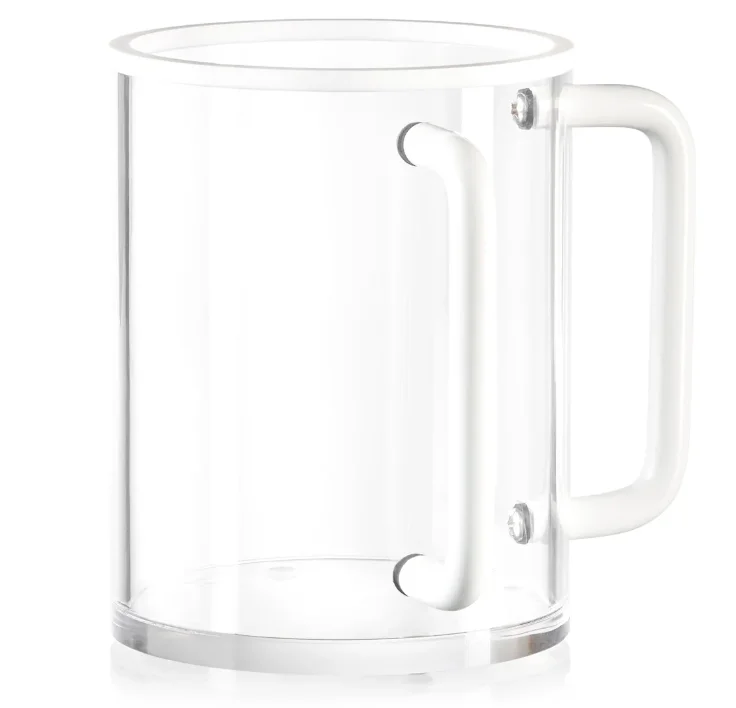 Custom  Acrylic Judaica Passover Lucite Two Handles Hand Acrylic Wash Jewish Washing Cup