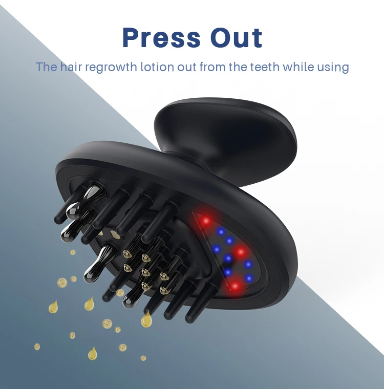 Popular electric scalp massager and hair oil applicator rf head massager health care supplies