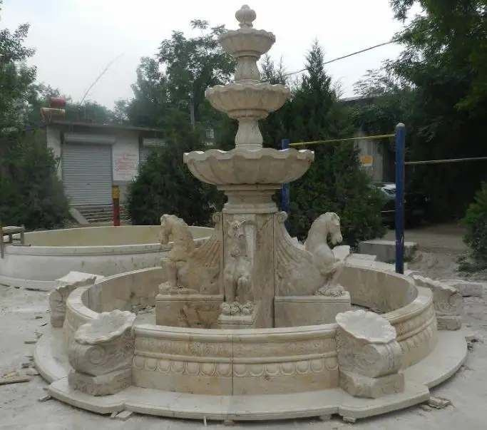 White Marble Outdoor Stone Water Fountain