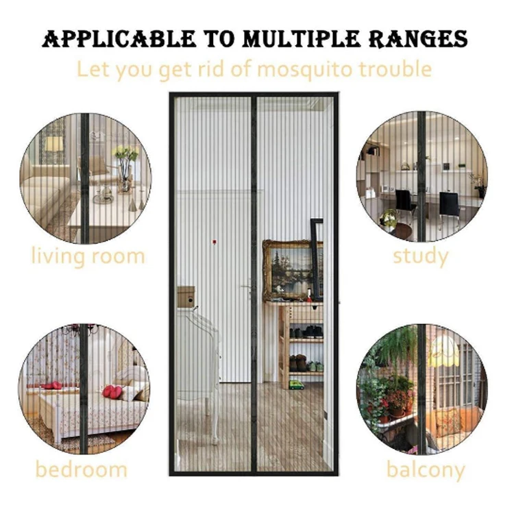 Summer Magic Automatic Closing Net Mesh with Magnets Anti Fly Bug Mosquito Insect Netting Divider Door Screen Curtain