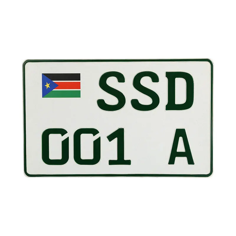 Decorative retro aluminum license plate advertising custom motorcycle battery car decoration front and rear plate aluminum signa