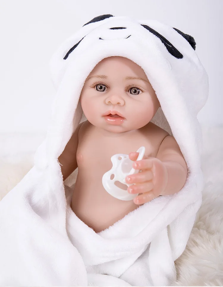Lovely toy realistic 21 inch full body silicone reborn baby paly doll 44cm lifelike newborn babies
