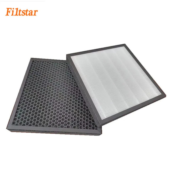 2 слоя Замена очиститель воздуха Hepa фильтр соединять сотообразную фильтра с активированным углем