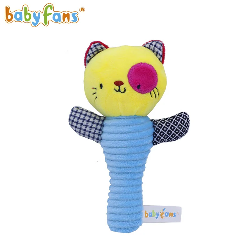 babyfans 2021 Baby Soft Plush Stuffed Animal Rattles Handheld Development Toys for Toddlers