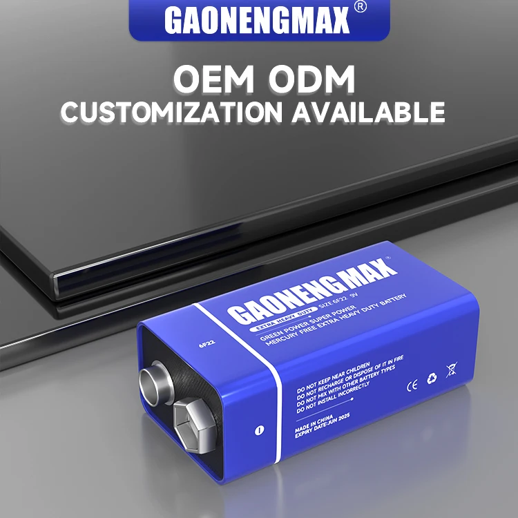 Gaonengmax оригинальный 9 вольт батарея 6f22 Углеродные батареи В в термоусадочной упаковке
