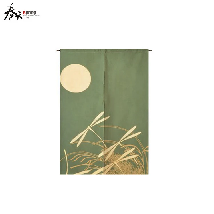 Japanese Linen Door Curtains Kitchen Entrance Curtain  Customized Decoration Blackout Valance