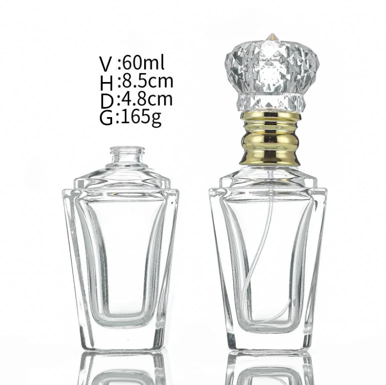 Super Deluxe Round Glass Empty Perfume Bottles 30ml 50ml 100ml Round With Snap-on Spray Atomiser