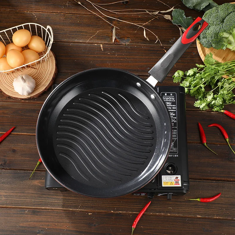 26/30/32CM Non-Stick Frying Pan Induction Maifan stone Coating Iron Frying Pan