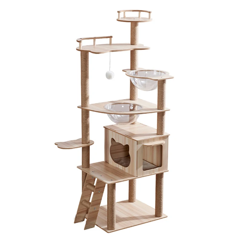 Scratcher Tower Home Furniture Toys Tree Pets Hammock Sisal Post Climbing Frame Toy Scratching Board