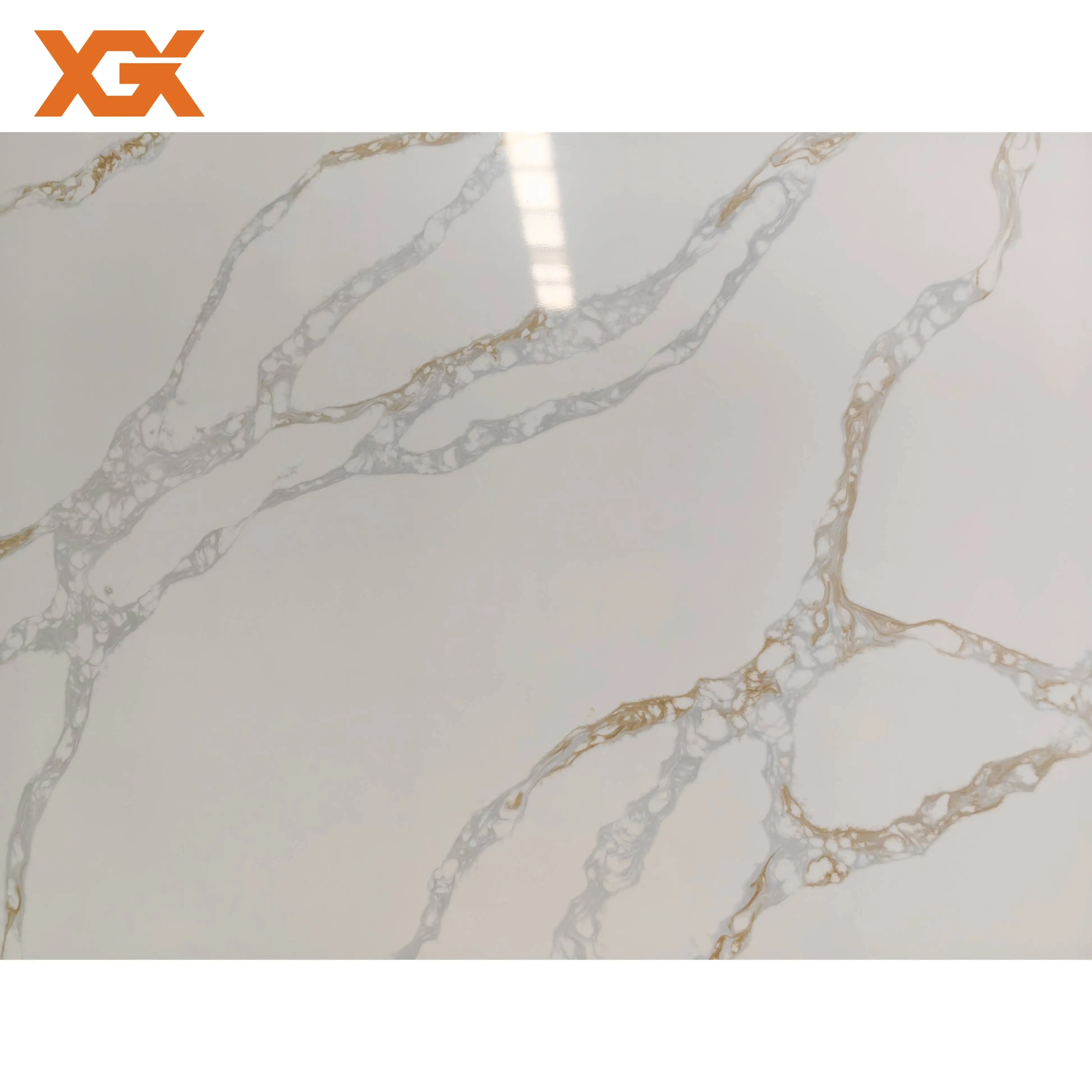 Quartz Stone Calcatta Gold Wholesale White Quartz Countertop Artificial Stone