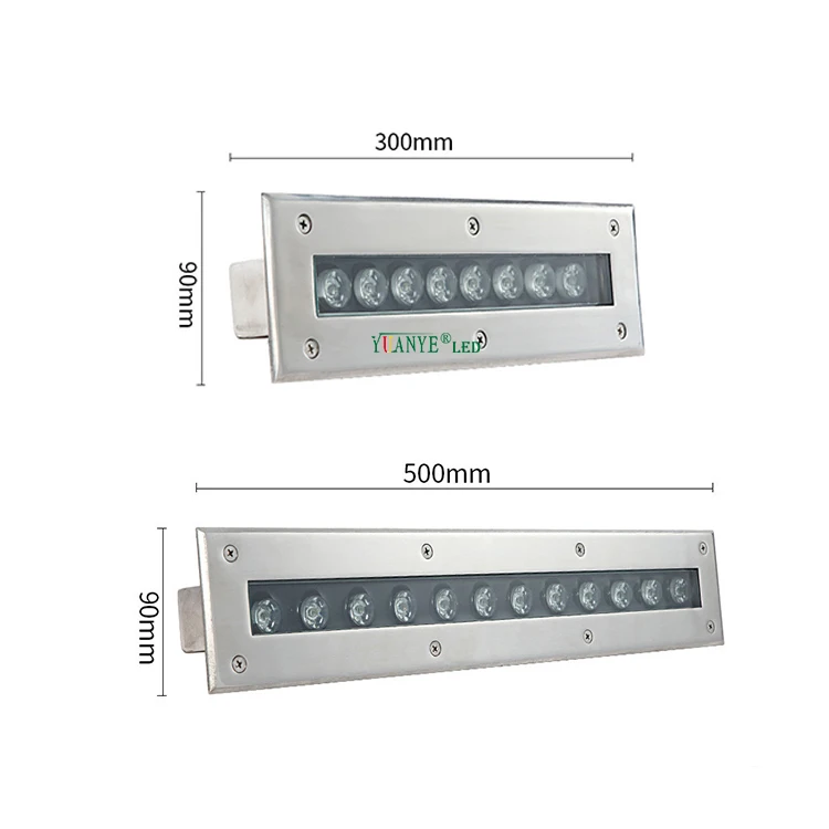 Yuanyeled Ik10 1Ft 2Ft 3Ft Ip67 линейный светодиодный подземный свет Dc24V Ac100V 265V Dmx управление для сада виллы