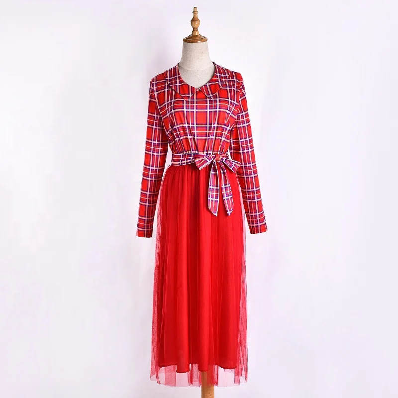 Customized new mother and daughter matching casual dresses parent-child wear