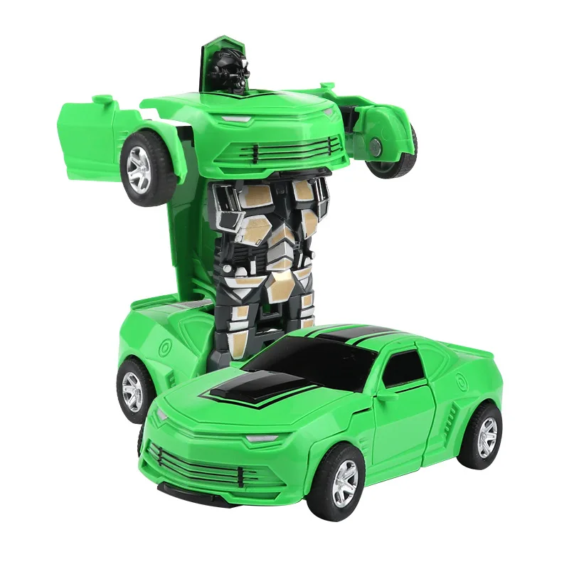 Kid Toy One-key Deformation Car Toys Automatic Transforming Robot Plastic Model Car Diecasts Toy