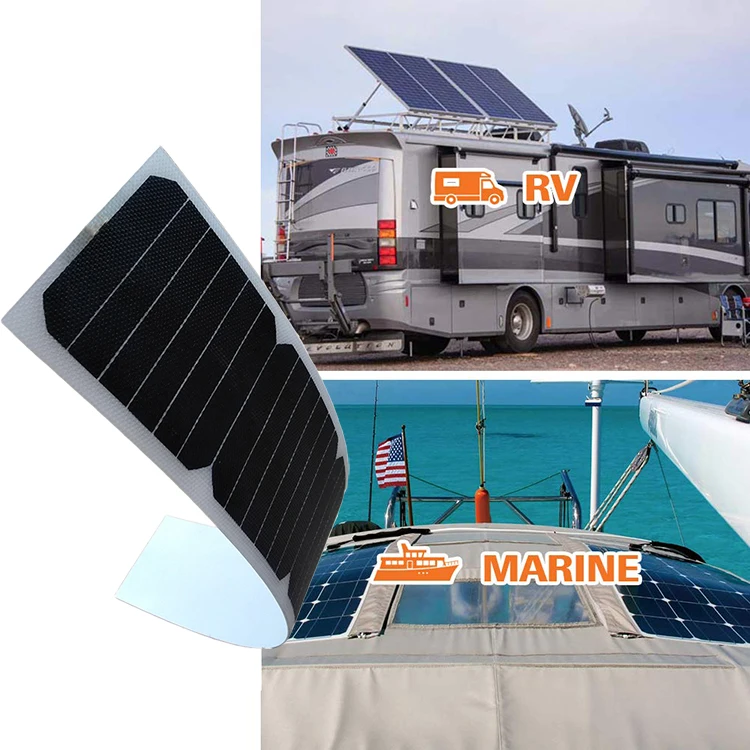 ETFE Waterproof 18V 20W sunpower flexible solar panel mono flexible thin film solar panel perfect for RV Boat
