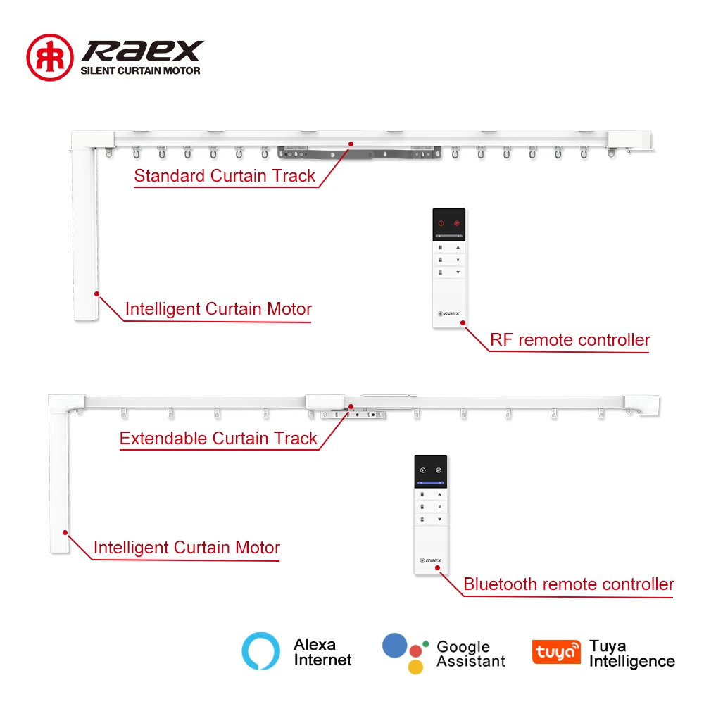 Venetian Motorized Home Theatre Aluminum Tuya Smart DC Rail Electric Intelligent Curtain Motor Control System
