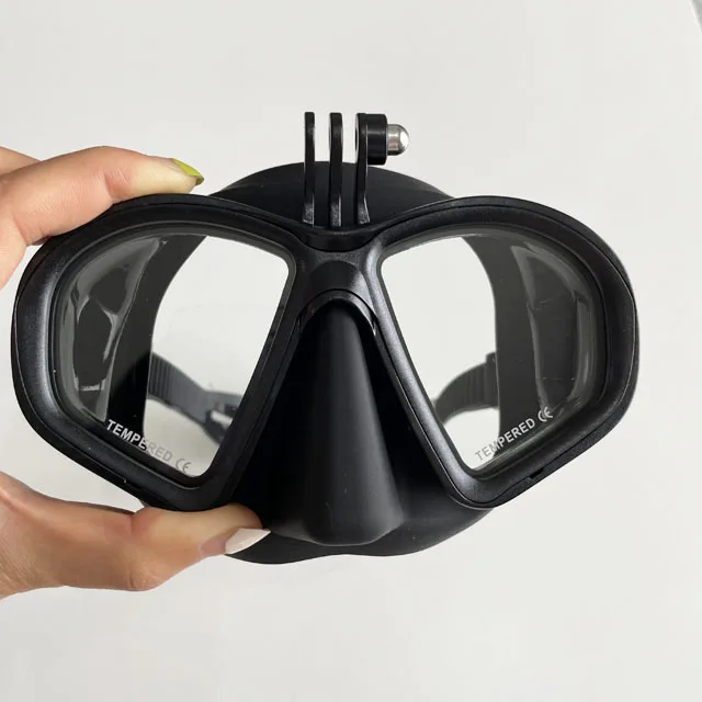factory price low volume anti-leak camera mount freediving mask snorkeling  spearfishing diving mask