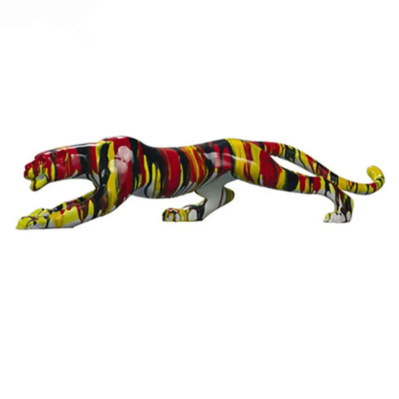 Freehand эскиз пантера, оптовая продажа, статуэтка пантеры из смолы, леопардовая скульптура в натуральную величину