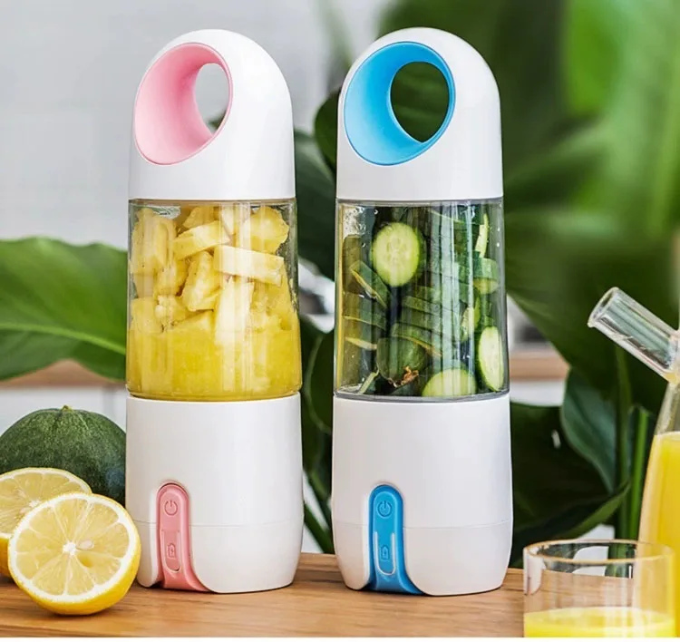 Home Appliances OEM 60W 4 Blades Mini Personal Fruit Juicer Cup Portable Electric Blender With 480ML Capacity
