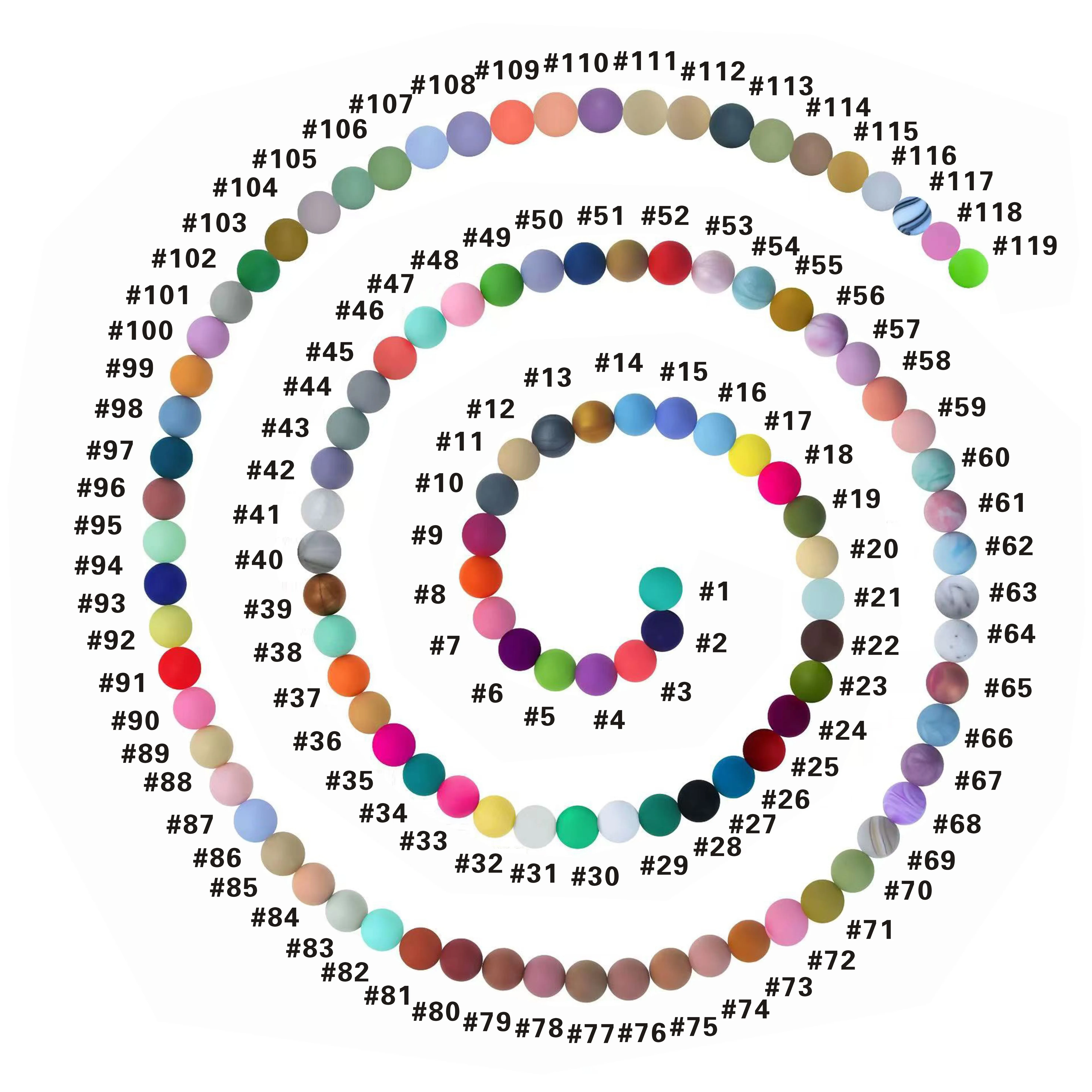 Amazon Hot Selling Assorted Color 9Mm 12Mm 15Mm 20Mm Food Grade Diy Soft Teething Teether Toy Silicone Letter Bead