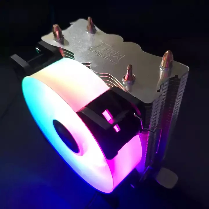 DC 12v pc computer cpu 775 1151 1150 1155 AM amd cpu cooler heatsink radiators 2 heatpipe fan